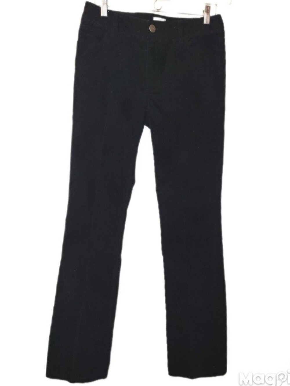 Chico's Size 0.5 Charcoal Corduroy Straight Leg Pants Cotton Spandex Blend